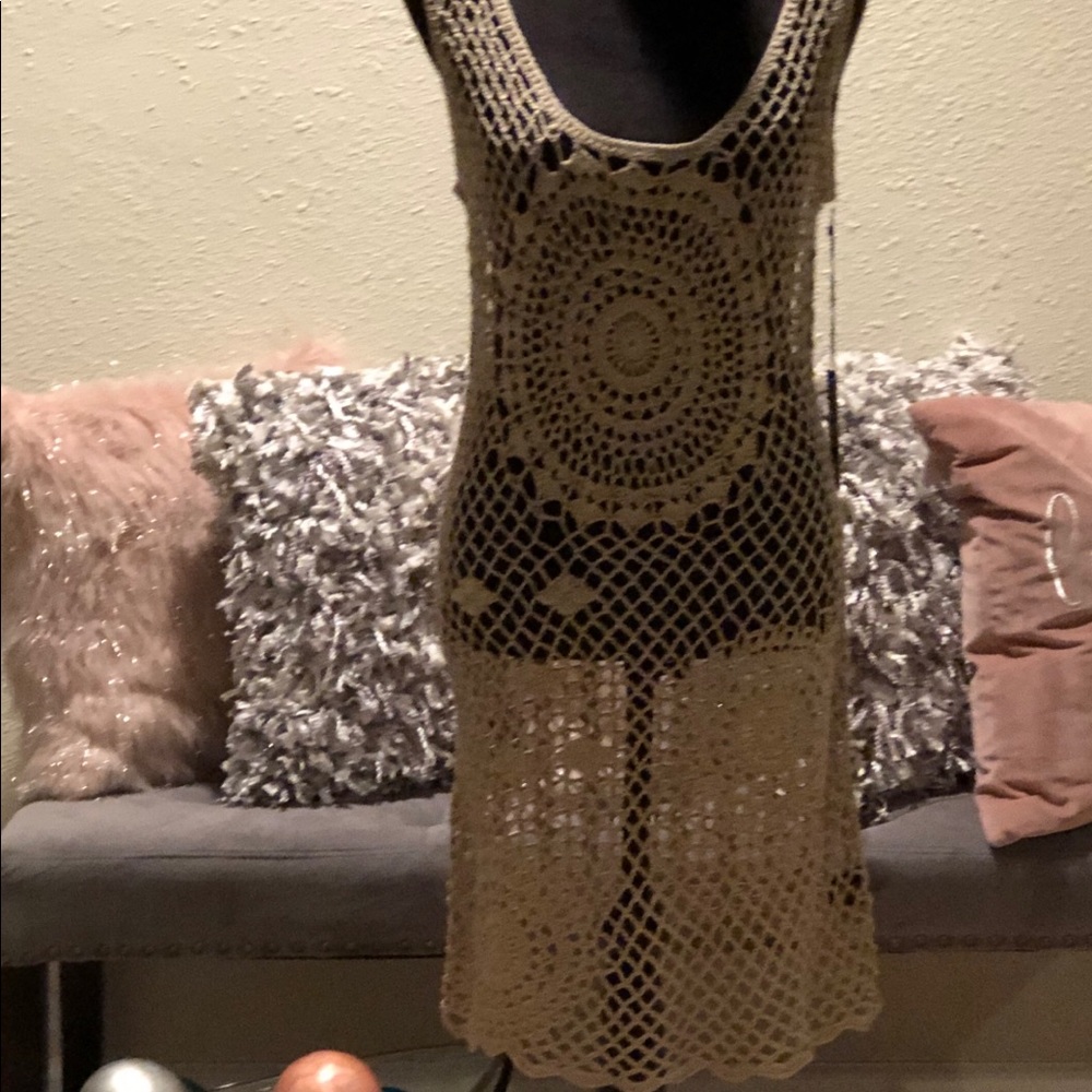 Crochet Swimsuit Coverup Maxi Dress